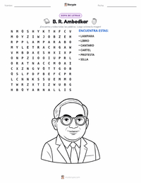 Vista previa de la hoja de trabajo imprimible de B. R. Ambedkar
