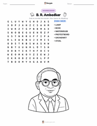 B. R. Ambedkar afdrukbare werkblad voorbeeld