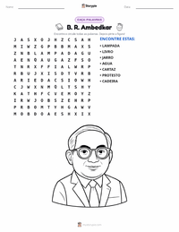 Prévia da folha de atividades imprimível B. R. Ambedkar
