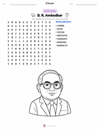 B. R. Ambedkar yazdırılabilir çalışma sayfası önizlemesi