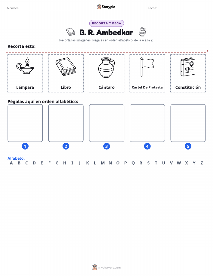 Cortar y Pegar el Alfabeto