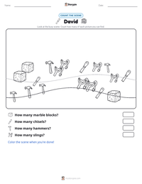 David printable worksheet preview
