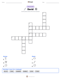 David printable worksheet preview