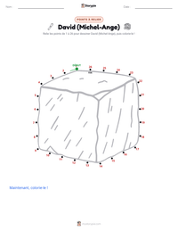 Aperçu de la feuille de travail imprimable David (Michel-Ange)