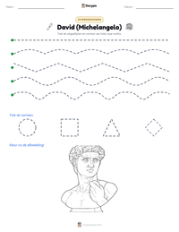 David (Michelangelo) afdrukbare werkblad voorbeeld