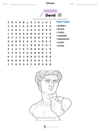 David printable worksheet preview