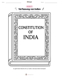Verfassung von Indien druckbare Arbeitsblatt Vorschau