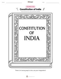 Constitution of India printable worksheet preview