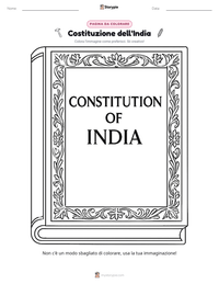 Anteprima della scheda stampabile di Costituzione dell'India