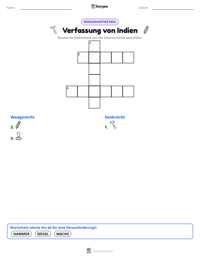 Verfassung von Indien druckbare Arbeitsblatt Vorschau