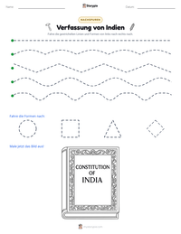 Verfassung von Indien druckbare Arbeitsblatt Vorschau
