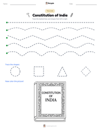 Constitution of India printable worksheet preview