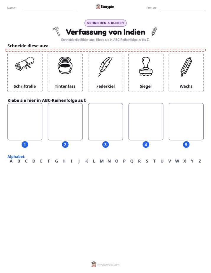 Schneiden & Einfügen Alphabet