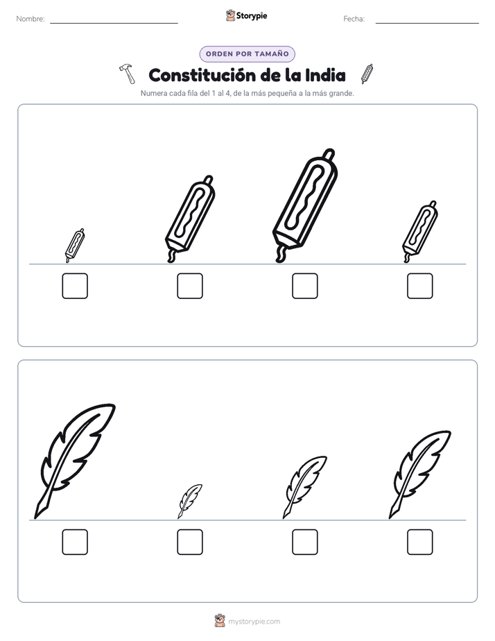 Orden de Tamaños