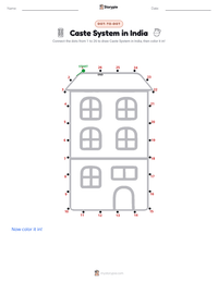 Caste System in India printable worksheet preview