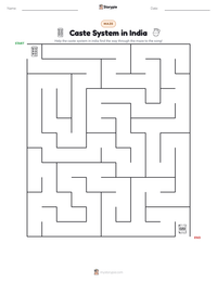 Caste System in India printable worksheet preview