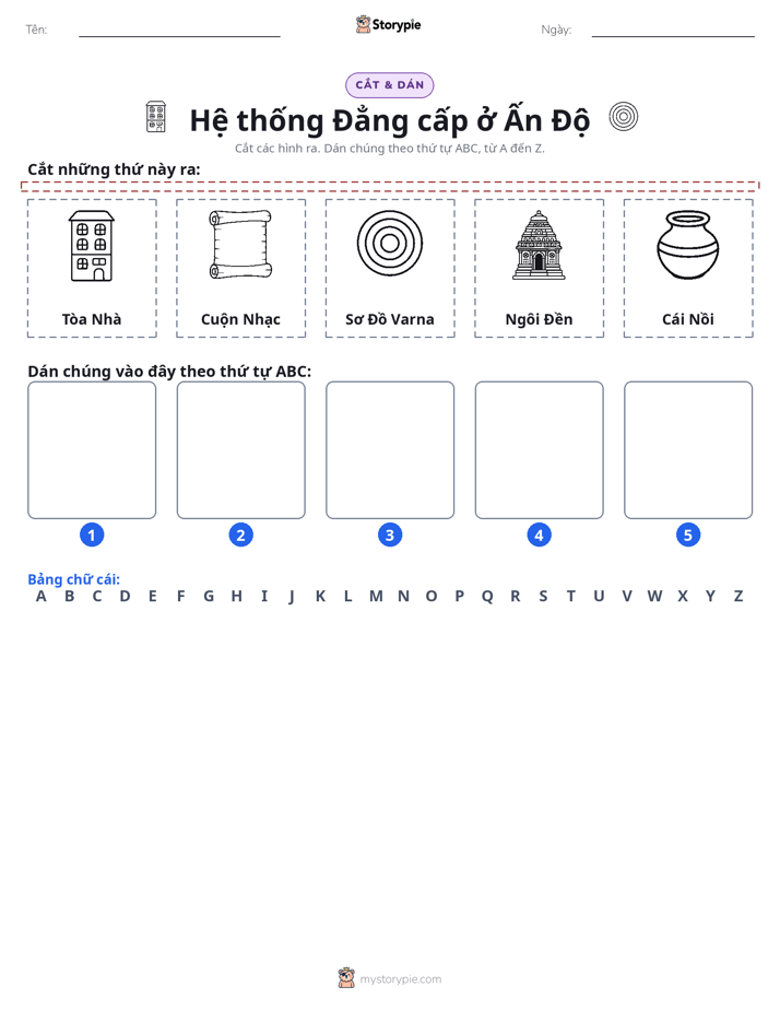Cắt & Dán Chữ Cái