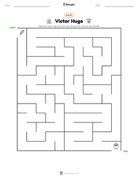 Victor Hugo printable worksheet preview