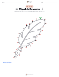 Miguel de Cervantes printable worksheet preview