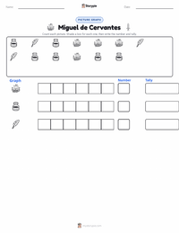 Miguel de Cervantes printable worksheet preview