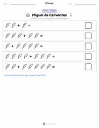 Miguel de Cervantes printable worksheet preview