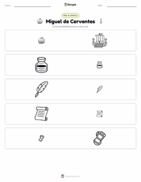Miguel de Cervantes printable worksheet preview