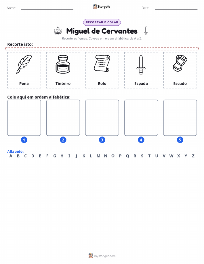 Recortar & Colar Alfabeto