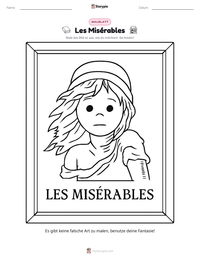 Les Misérables druckbare Arbeitsblatt Vorschau