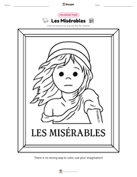 Les Misérables printable worksheet preview
