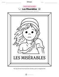 Vista previa de la hoja de trabajo imprimible de Los Miserables