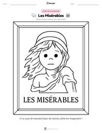 Aperçu de la feuille de travail imprimable Les Misérables