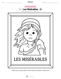Prabaca lembar kerja cetak Les Misérables