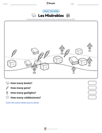 Les Misérables printable worksheet preview