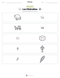 Les Misérables printable worksheet preview
