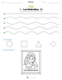 Les Misérables printable worksheet preview