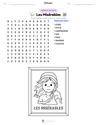 Aperçu de la feuille de travail imprimable Les Misérables