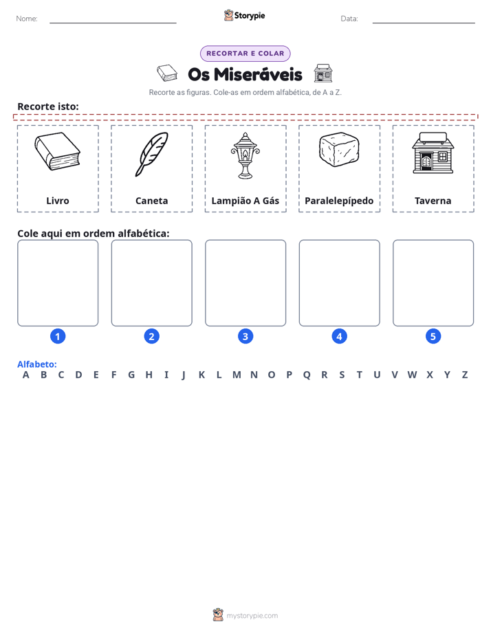 Recortar & Colar Alfabeto