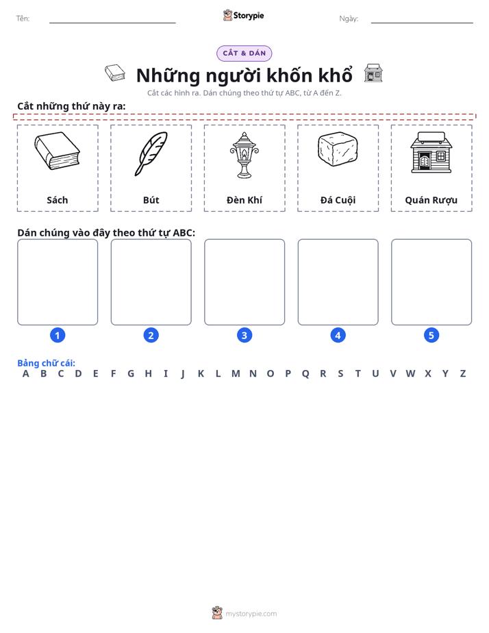 Cắt & Dán Chữ Cái