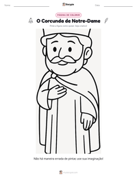 Prévia da folha de atividades imprimível O Corcunda de Notre-Dame