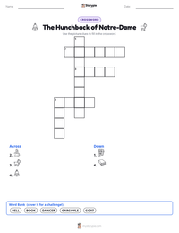 The Hunchback of Notre-Dame printable worksheet preview