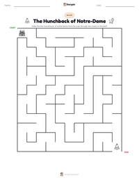 The Hunchback of Notre-Dame printable worksheet preview