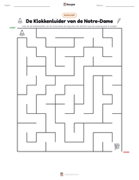 De Klokkenluider van de Notre-Dame afdrukbare werkblad voorbeeld