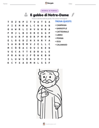 Anteprima della scheda stampabile di Il gobbo di Notre-Dame