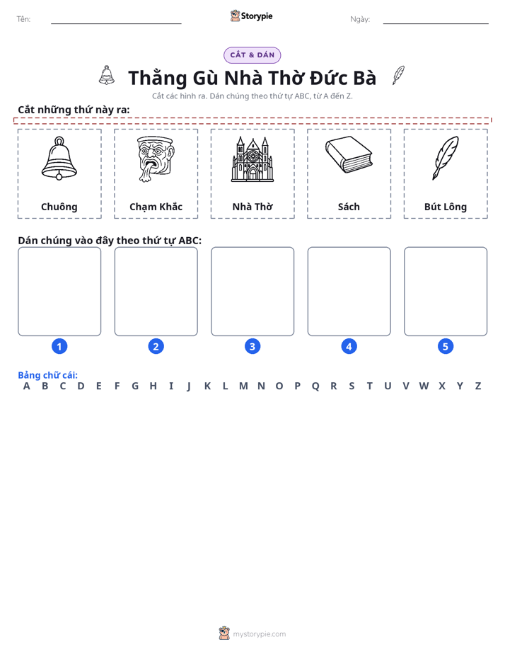 Cắt & Dán Chữ Cái