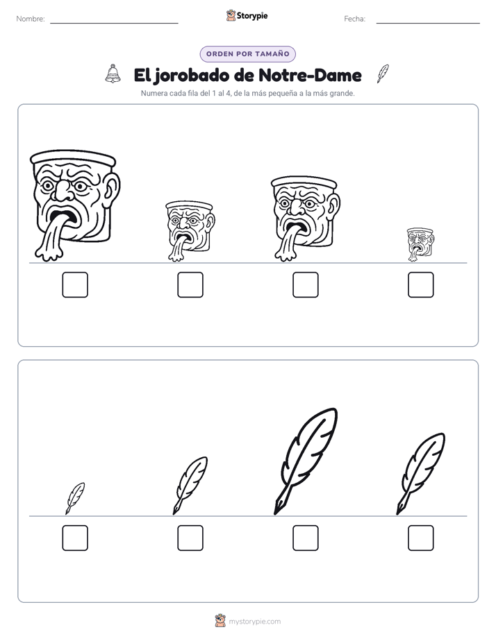 Orden de Tamaños