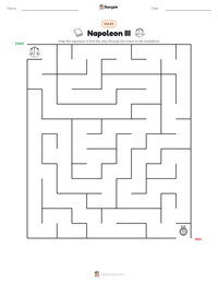 Napoleon III printable worksheet preview