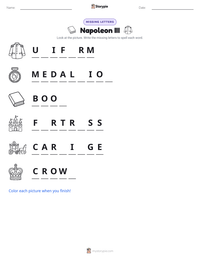 Napoleon III printable worksheet preview