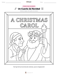 Vista previa de la hoja de trabajo imprimible de Un Cuento de Navidad