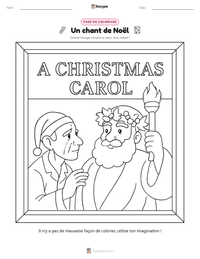 Aperçu de la feuille de travail imprimable Un chant de Noël