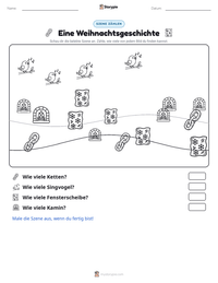 Eine Weihnachtsgeschichte druckbare Arbeitsblatt Vorschau